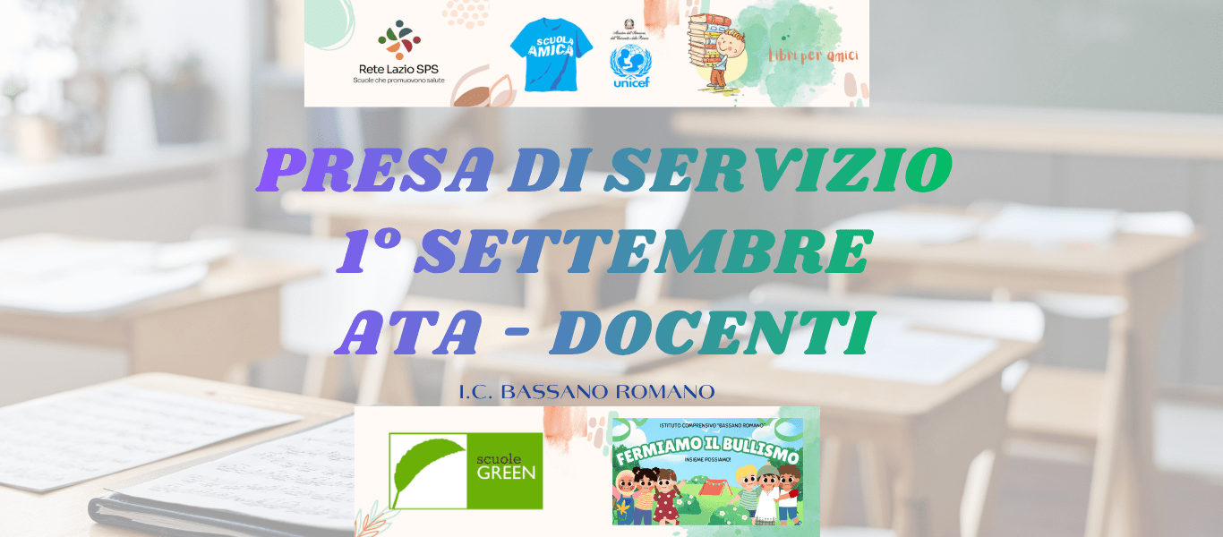 presa di servizio 1° settembre 2026 ATA – DOCENTI