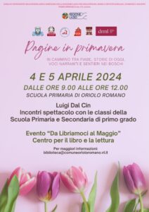 4 e 5 aprile incontro con luigi dal cin per le classi