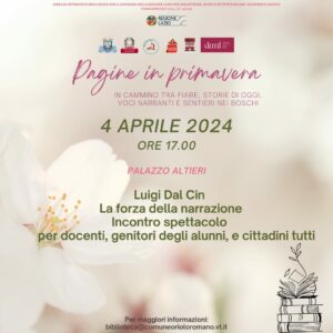 4 aprile ore 17 incontro con luigi dal cin presso palazzo altieri